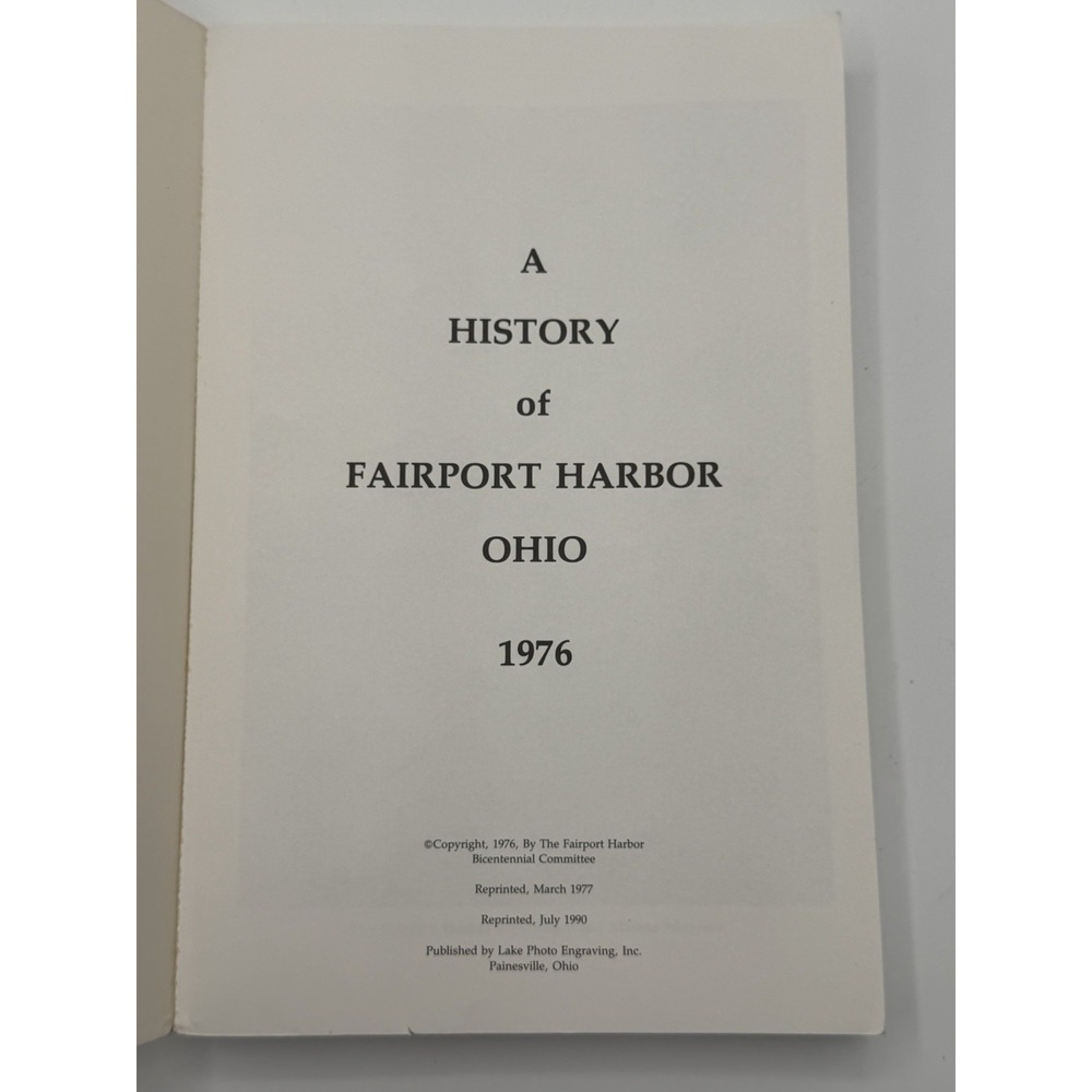 A History of Fairport Harbor Ohio 1976 Reprint 1990 Paperback - Picture 4 of 4
